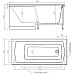 Акриловая ванна Timo Ritta 150x70 RITTA1570 без гидромассажа