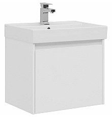 Тумба с раковиной Aquanet Nova Lite 60 245029 подвесная Белая глянцевая
