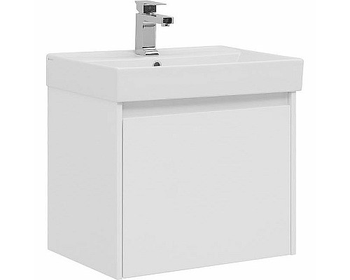 Тумба с раковиной Aquanet Nova Lite 60 245029 подвесная Белая глянцевая Тумба с раковиной Aquanet Nova Lite 60 245029 подвесная Белая глянцевая