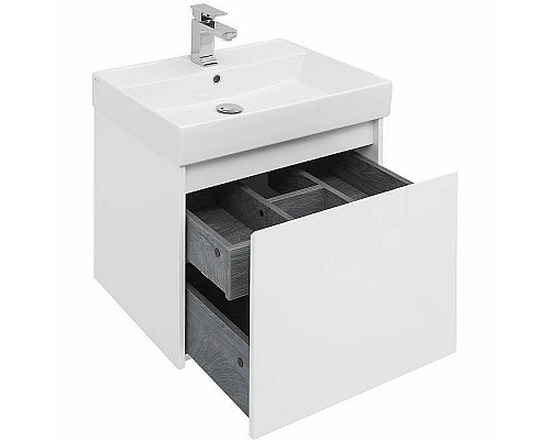 Тумба с раковиной Aquanet Nova Lite 60 245029 подвесная Белая глянцевая Тумба с раковиной Aquanet Nova Lite 60 245029 подвесная Белая глянцевая