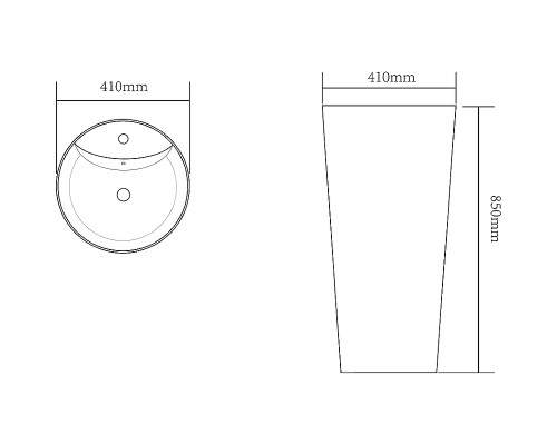 Раковина SantiLine 41 SL-4007BM Голубая матовая
