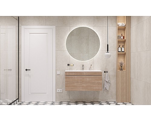 Тумба под раковину Velvex Pulsus 100 tp.PUL.PUL.100.1Y подвесная Дуб сонома