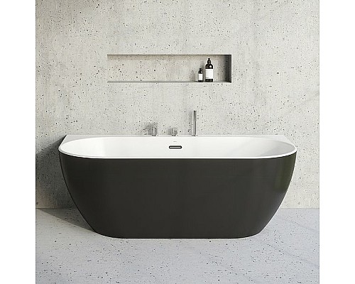 Акриловая ванна Ravak Freedom W 166x80 XC00100027 без гидромассажа Черная матовая