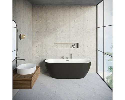 Акриловая ванна Ravak Freedom W 166x80 XC00100027 без гидромассажа Черная матовая