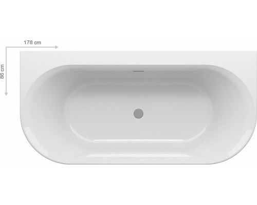 Акриловая ванна Ravak Ypsilon Wall 178x86 без гидромассажа