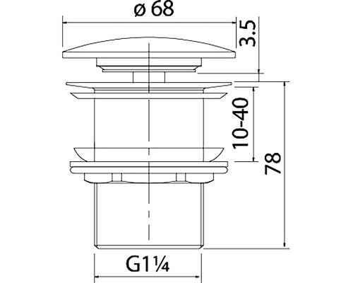 Донный клапан Iddis Optima Home OPHWS00i88 click-clack Белый глянцевый