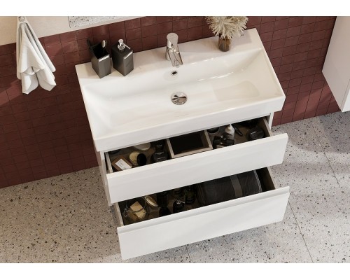 Тумба под раковину Roca Oleta 80 A857640806 подвесная Белый глянец