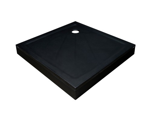 Душевой поддон из искусственного камня Ravak Perseus Pro 80х80 XA034401010BM Черный матовый