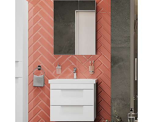 Комплект мебели для ванной STWORKI Копенгаген 60 467206 подвесной Белый