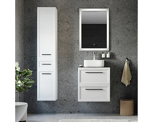 Комплект мебели для ванной STWORKI Эстерсунд 60 459693 подвесной Белый матовый Роверелла