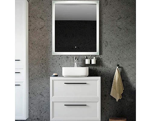 Комплект мебели для ванной STWORKI Эстерсунд 75 460012 подвесной Белый матовый Роверелла