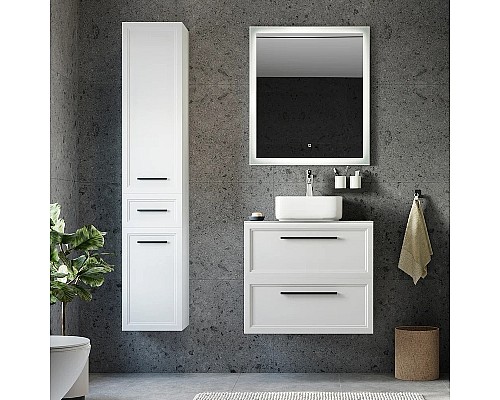 Комплект мебели для ванной STWORKI Эстерсунд 75 460012 подвесной Белый матовый Роверелла