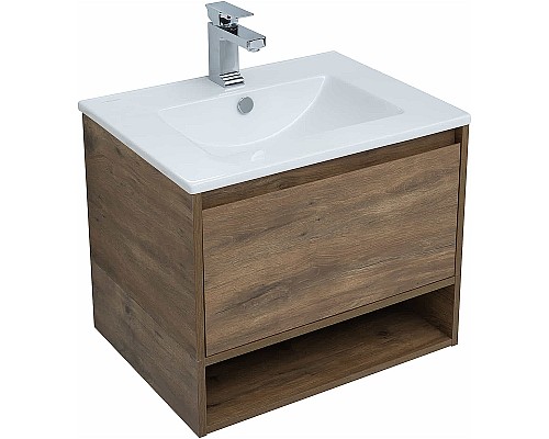 Тумба с раковиной STWORKI Карлстад 60 418855 подвесная Дуб рустикальный