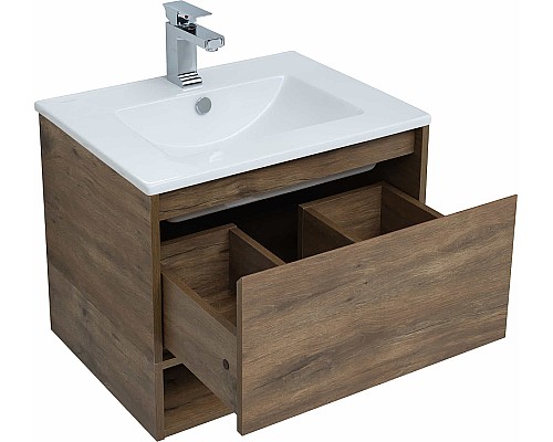 Тумба с раковиной STWORKI Карлстад 60 418855 подвесная Дуб рустикальный