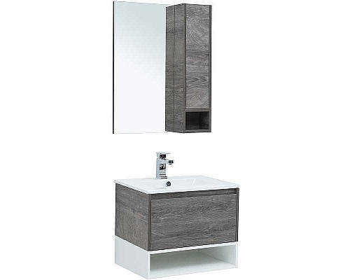 Комплект мебели для ванной STWORKI Карлстад 60 440535 подвесной Дуб рошелье Белый