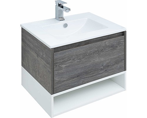 Комплект мебели для ванной STWORKI Карлстад 60 440535 подвесной Дуб рошелье Белый