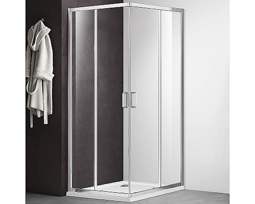 Душевой уголок Aquatek 90х90 AQ ARI KV 09020CH профиль Хром стекло прозрачное