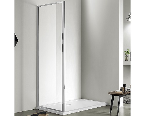 Душевая стенка Aquatek 90 AQ ARI WA 09020CH профиль Хром стекло прозрачное