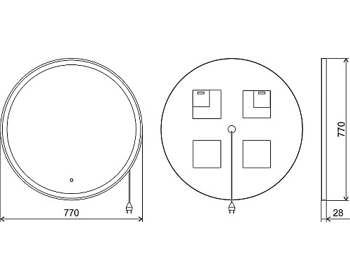 Комплект мебели для ванной STWORKI Ольборг 100 481986 подвесная Белая матовая Дуб карпентер