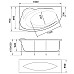 Акриловая ванна Marka One Julianna 160х95 R 01дж1695п без гидромассажа