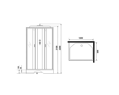 Душевая кабина Niagara Classic 120х90 NG-43295-14Q без гидромассажа