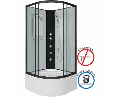 Душевая кабина Niagara Classic 100х100 NG-6709-14BKG с гидромассажем