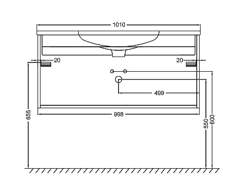 Тумба под раковину Jacob Delafon Madeleine 100 EB1318-J53 подвесная Черная матовая