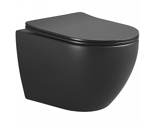 Унитаз Boheme Nero 961/2 подвесной Черный матовый без сиденья