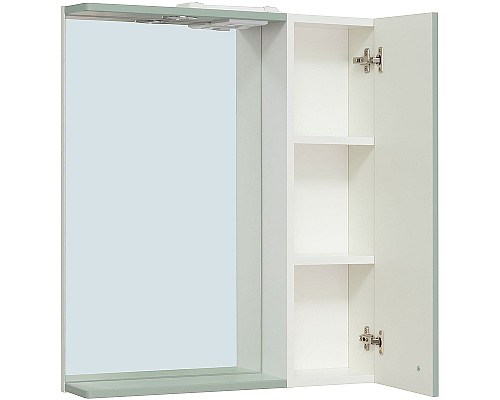 Зеркало со шкафом Runo Римини 65 00-00001277 с подсветкой Мята