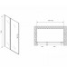 Душевая дверь Abber Sonnenstrand 120 профиль Хром стекло матовое