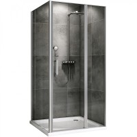 Душевой уголок Abber Sonnenstrand 100x85 профиль Хром стекло прозрачное