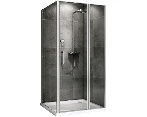 Душевой уголок Abber Sonnenstrand 100x85 профиль Хром стекло прозрачное