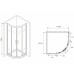 Душевой уголок Abber Schwarzer Diamant 80x80 профиль Хром стекло прозрачное