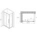 Душевой уголок Abber Schwarzer Diamant 110x85 профиль Хром стекло прозрачное