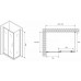 Душевой уголок Abber Schwarzer Diamant 130x90 профиль Хром стекло прозрачное