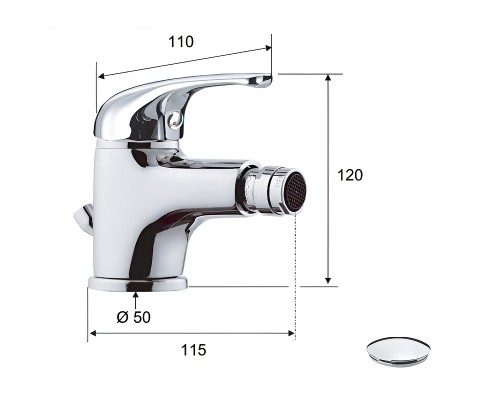 Смеситель для биде Remer Серия 35 F20 Хром