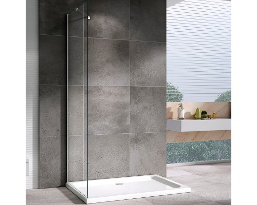 Душевая стенка Abber Zart 70x195 S71 профиль Хром стекло прозрачное