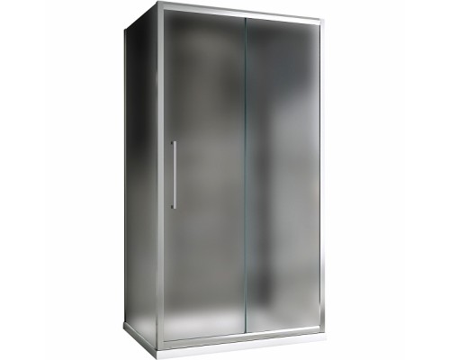 Душевой уголок Abber Schwarzer Diamant 110х85 профиль Хром стекло матовое, арт