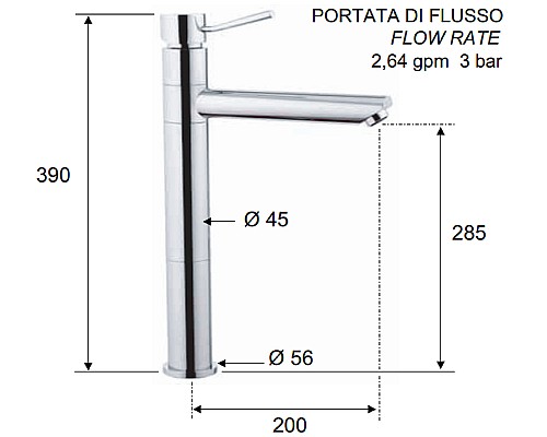Смеситель для кухни Remer Minimal N40L Хром
