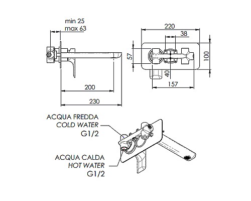Смеситель для раковины Remer Infinity I15L Хром