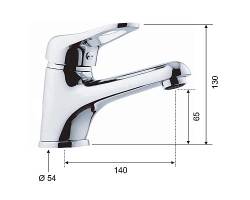 Смеситель для раковины Remer Kiss K11L Хром