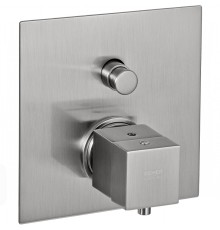 Смеситель для душа Remer Qubica Thermo QT09KBNP с термостатом Никель брашированный