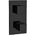 Смеситель для душа Remer Qubica Thermo QT92KBNO с термостатом Черный матовый