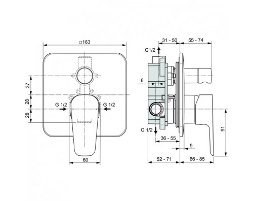 Смеситель для душа Ideal Standard Cerafine Model D A7189AA Хром