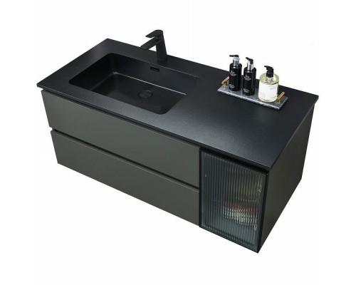 Тумба с раковиной Orans BC-2055-1000L 100 подвесная Темно-серая