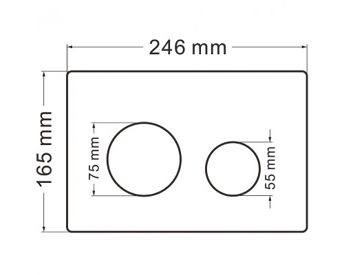 Клавиша смыва Abber AC0121MB Черная матовая