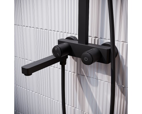 Душевая система Iddis Slide SLIBLBTi06 Черный матовый