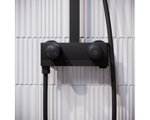 Душевая система Iddis Slide SLIBLBTi06 Черный матовый