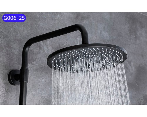 Верхний душ Gappo G006-25 Черный матовый