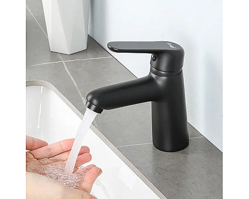 Смеситель для раковины Frap H17-6 F1017-6 Черный матовый Смеситель для раковины Frap H17-6 F1017-6 Черный матовый